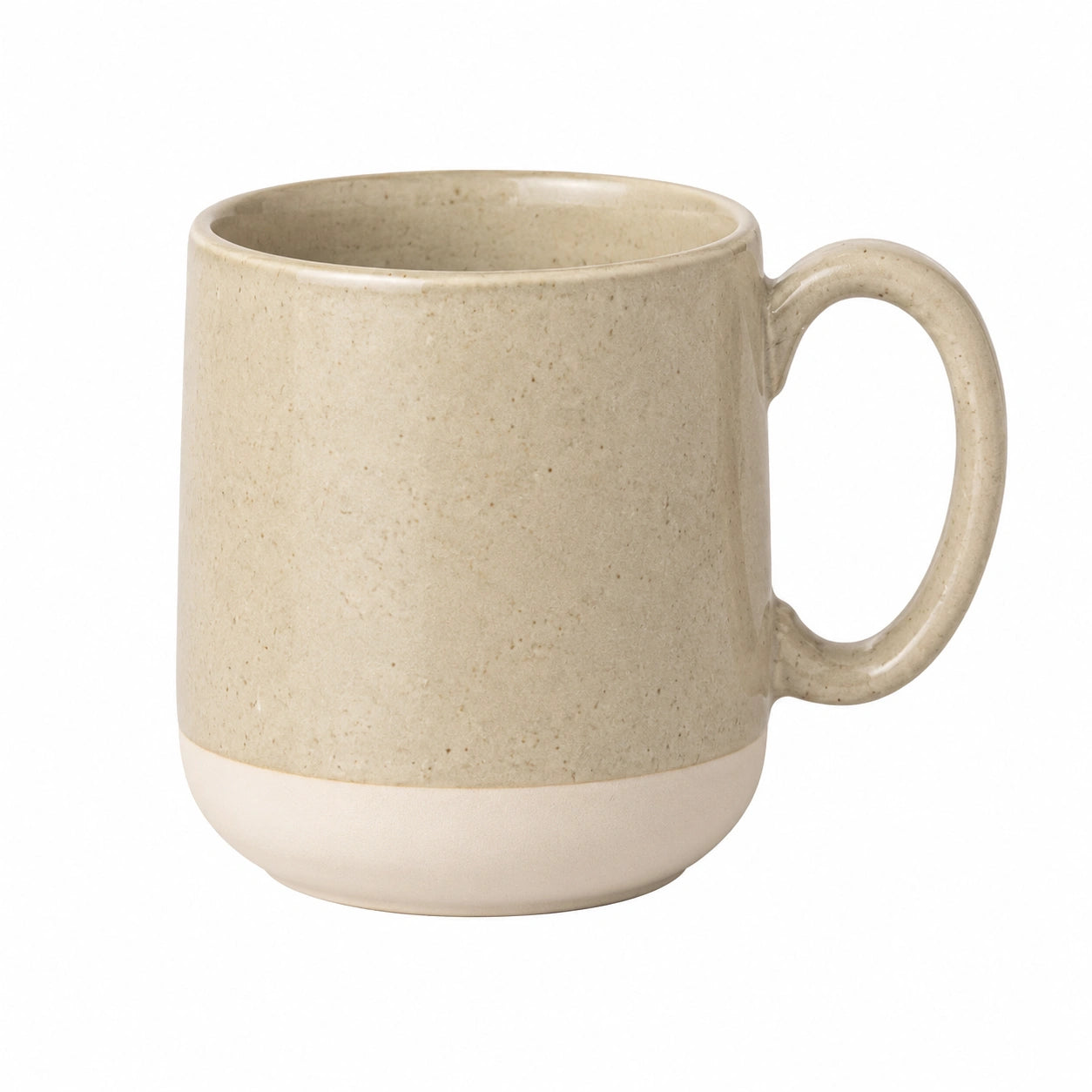 Keramiktasse 350 ml Beige für Heißgetränke im schlichten Stil