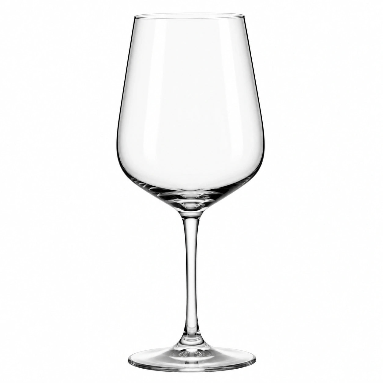 Weinglas 600 ml aus transparentem Glas 25 cm bauchige Kelchform