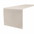 Tischläufer 180 x 40 cm Beige Textil in Leinenoptik für Esstische