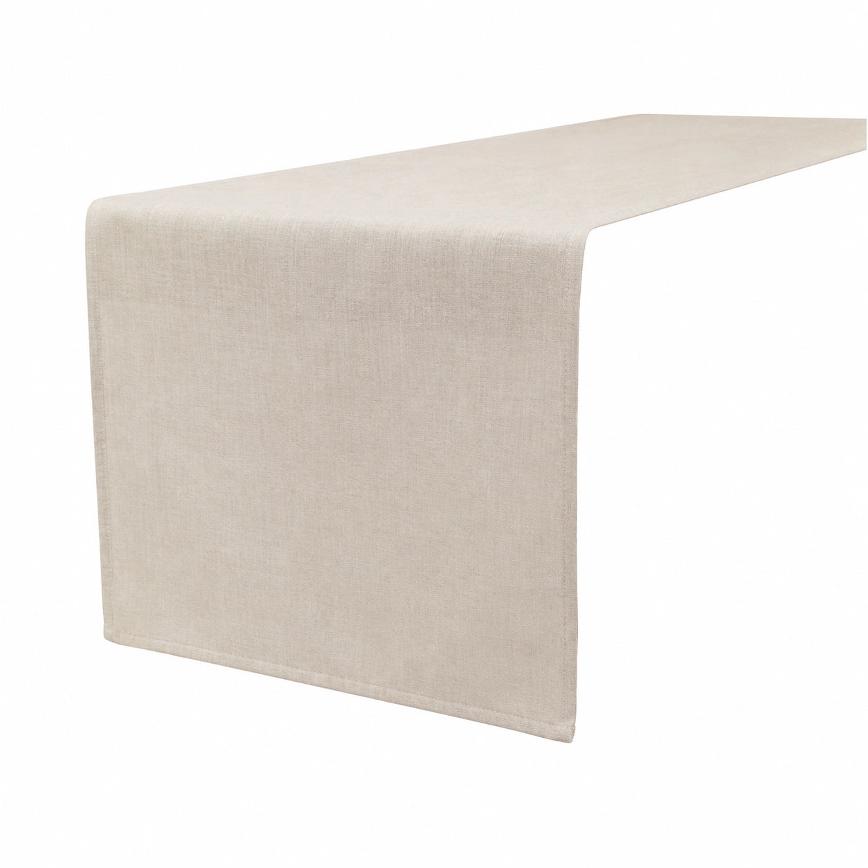 Tischläufer 180 x 40 cm Beige Textil in Leinenoptik für Esstische